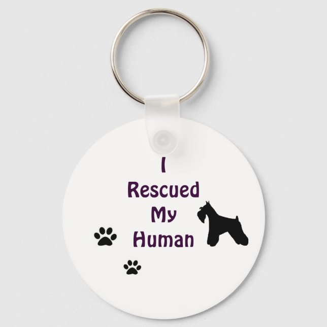 Schnauzer Rescue Schlüsselanhänger (Vorderseite)