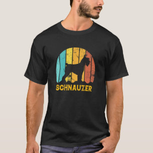 Schnauzer Retro Vintag Mini Schnauzer Dog Sunset T-Shirt