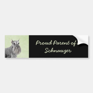Schnauzer (Riese, Standard) Malerei - Hundekunst Autoaufkleber