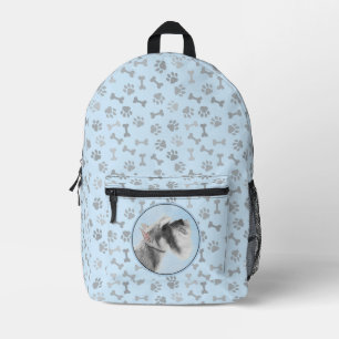 Schnauzer (Riese, Standard) Malerei - Hundekunst Bedruckter Rucksack