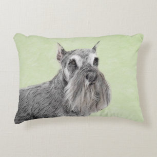 Schnauzer (Riese, Standard) Malerei - Hundekunst Dekokissen
