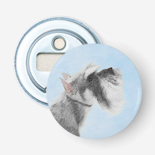 Schnauzer (Riese, Standard) Malerei - Hundekunst Flaschenöffner