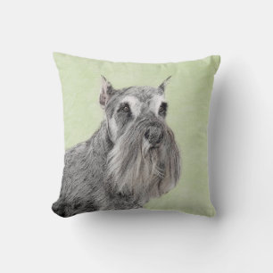Schnauzer (Riese, Standard) Malerei - Hundekunst Kissen