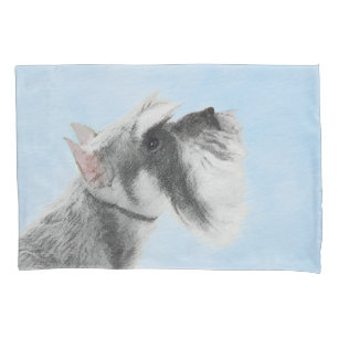 Schnauzer (Riese, Standard) Malerei - Hundekunst Kissenbezug