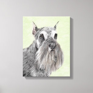 Schnauzer (Riese, Standard) Malerei - Hundekunst Leinwanddruck