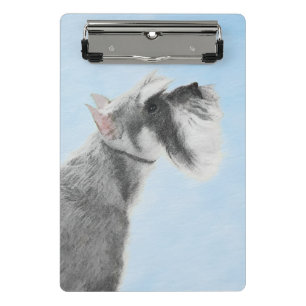 Schnauzer (Riese, Standard) Malerei - Hundekunst Mini Klemmbrett