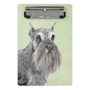 Schnauzer (Riese, Standard) Malerei - Hundekunst Mini Klemmbrett