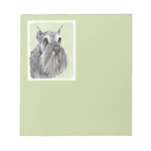 Schnauzer (Riese, Standard) Malerei - Hundekunst Notizblock
