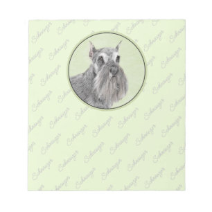 Schnauzer (Riese, Standard) Malerei - Hundekunst Notizblock