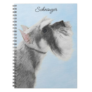 Schnauzer (Riese, Standard) Malerei - Hundekunst Notizblock