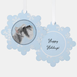 Schnauzer (Riese, Standard) Malerei - Hundekunst Ornament Karte