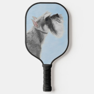 Schnauzer (Riese, Standard) Malerei - Hundekunst Pickleball Schläger