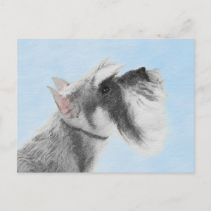 Schnauzer (Riese, Standard) Malerei - Hundekunst Postkarte