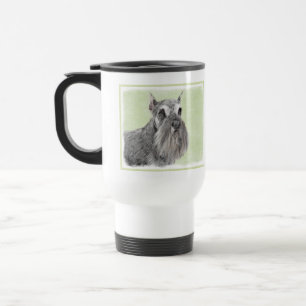 Schnauzer (Riese, Standard) Malerei - Hundekunst Reisebecher