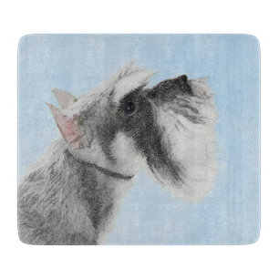 Schnauzer (Riese, Standard) Malerei - Hundekunst Schneidebrett