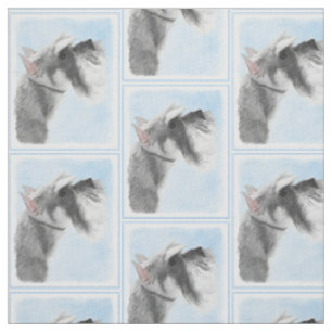 Schnauzer (Riese, Standard) Malerei - Hundekunst Stoff
