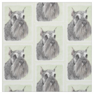 Schnauzer (Riese, Standard) Malerei - Hundekunst Stoff