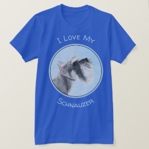 Schnauzer (Riese, Standard) Malerei - Hundekunst T-Shirt