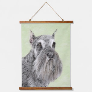Schnauzer (Riese, Standard) Malerei - Hundekunst Wandteppich Mit Holzrahmen
