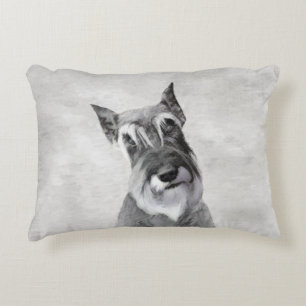 Schnauzer (Riesen) Malerei - Hundekunst Dekokissen