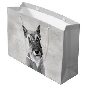 Schnauzer (Riesen) Malerei - Hundekunst Große Geschenktüte
