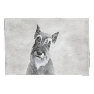 Schnauzer (Riesen) Malerei - Hundekunst Kissenbezug