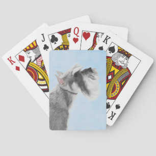 Schnauzer (Riesen, Standard) Malerei - Hundekunst Spielkarten