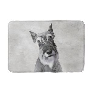 Schnauzer (Riesenmalerei) - Hundekunst Badematte
