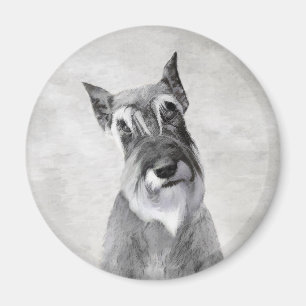 Schnauzer (Riesenmalerei) - Hundekunst Magnet