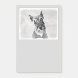 Schnauzer (Riesenmalerei) - Hundekunst Post-it Klebezettel