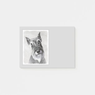 Schnauzer (Riesenmalerei) - Hundekunst Post-it Klebezettel