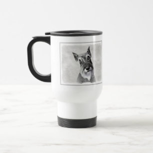 Schnauzer (Riesenmalerei) - Hundekunst Reisebecher