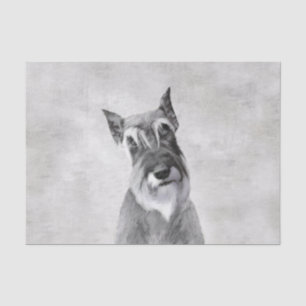 Schnauzer (Riesenmalerei) - Hundekunst Seidenpapier