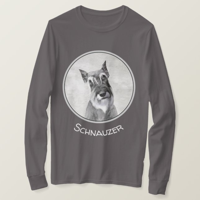 Schnauzer (Riesenmalerei) - Hundekunst T-Shirt (Design vorne)