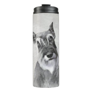 Schnauzer (Riesenmalerei) - Hundekunst Thermosbecher