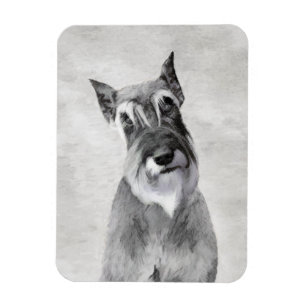 Schnauzer (Riesenschnauzer) Malerei - Hunde Kunst Magnet