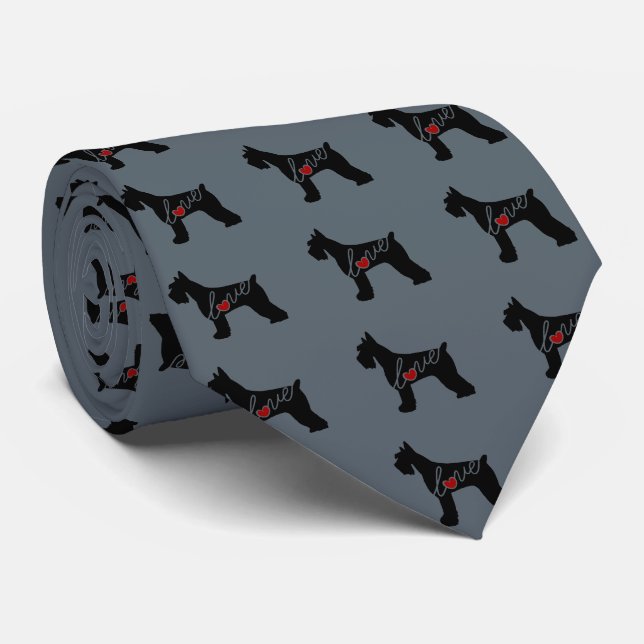 Schnauzer/riesiger Schnauzer-Liebe Krawatte (Gerollt)