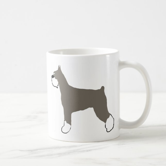 Schnauzer-Silhouette Kaffeetasse (Rechts)