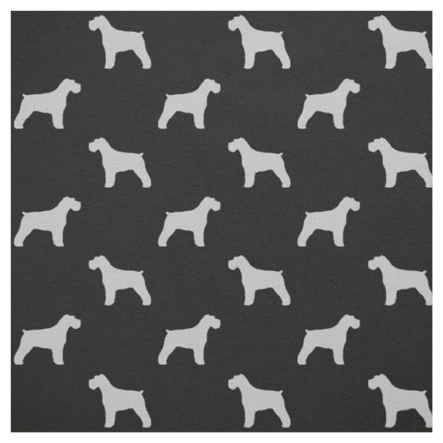 Schnauzer-Silhouetten Grau und Schwarz gemustert Stoff (Muster)