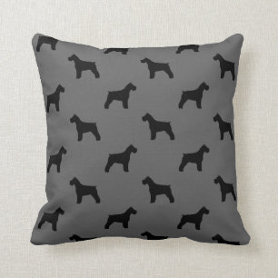 Schnauzer-Silhouetten-Muster Kissen