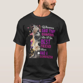 Schnauzer sind der beste Freund eines Mädchens Hun T-Shirt