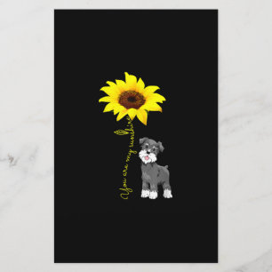 Schnauzer sind meine Sonnenblume Schnauzer Mama Briefpapier
