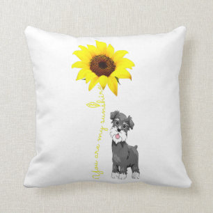 Schnauzer sind meine Sonnenblume Schnauzer Mama Kissen