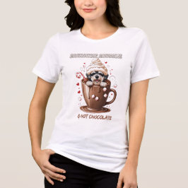 Schnauzer Snuggles & Hot Chocolate Tri-Blend Shirt