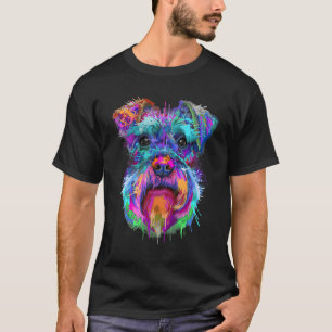 Schnauzer Splash Niedlich Schnauzer Besitzer T-Shirt