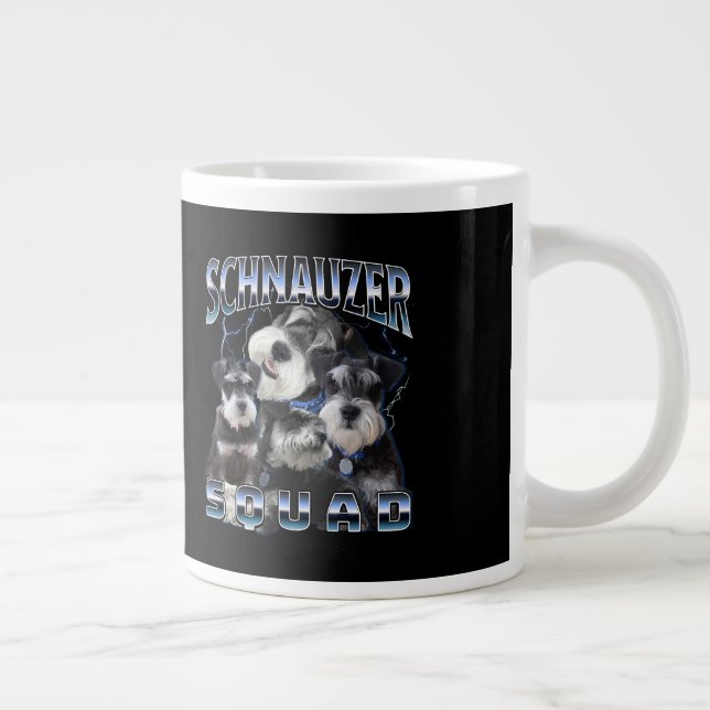 Schnauzer Squad - Bootleg Rap Style Jumbo-Tasse (Rechts)