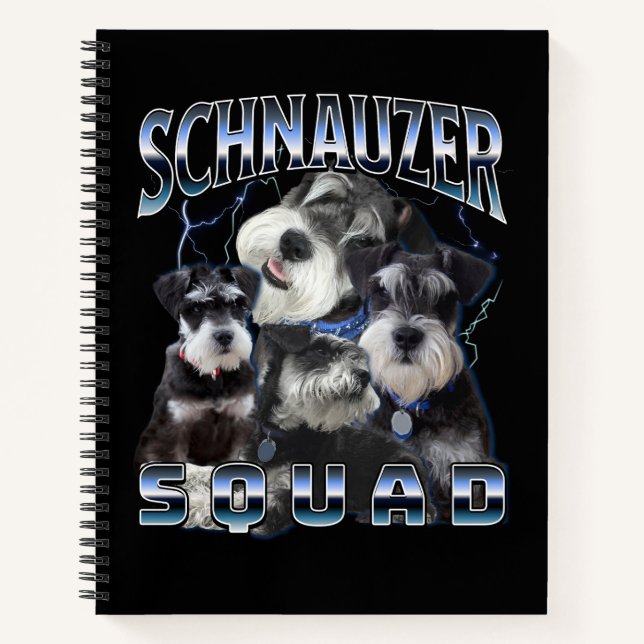 Schnauzer Squad - Bootleg Rap Style Notizbuch (Vorderseite)