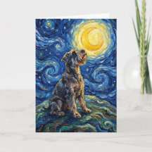 Schnauzer Sternennacht-Gemälde