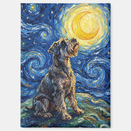 Schnauzer Sternennacht-Gemälde Magnet