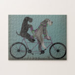Schnauzer Tandem<br><div class="desc">Schnauzer Tandem von Fabfunky. Schnauzer reiten im skurrilen Steampunkstil. | 192047D</div>